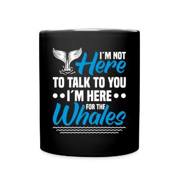 Whale Watching Whale Watching Orca Blue Whale - Full Colour Mug - black - Front