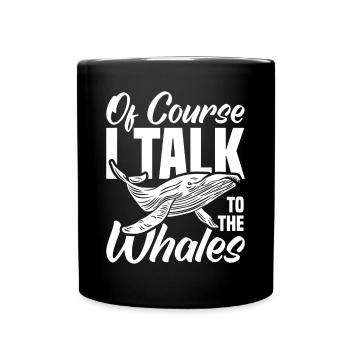 Whale Watching Whale Watching Orca Blue Whale - Full Colour Mug - black - Front