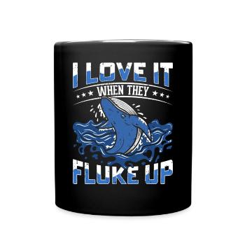 Whale Watching Whale Watching Orca Blue Whale - Full Colour Mug - black - Front