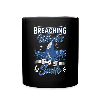 Whale Watching Whale Watching Orca Blue Whale - Full Colour Mug - black - Front