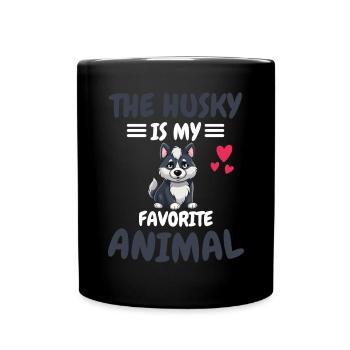 Favorite Animal Dog Lovers Animal Gift Husky - Full Colour Mug - black - Front