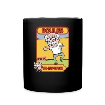 Petanque, Boccia, Petanque, Balls, Boules Whisperer - Full Colour Mug - black - Front