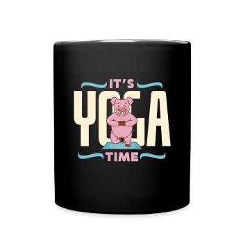 Yoga, Meditation, Chakra, Namaste, Geschenkidee - Tasse einfarbig - Schwarz - Vorne
