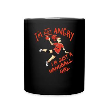 Handballspielerin Handball-Ball Handballer Mädchen - Tasse einfarbig - Schwarz - Vorne