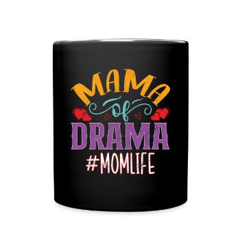 Mom Mom Mother's Day - Mother's Day Design - Full Colour Mug - black - Front