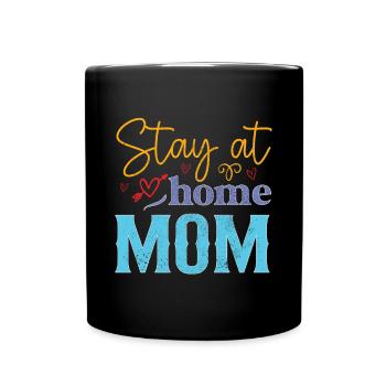 Mom Mom Mother's Day - Mother's Day Design - Full Colour Mug - black - Front
