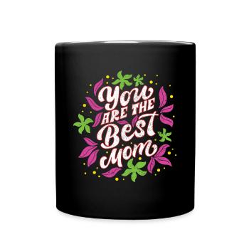 Mom Mom Mother's Day - Mother's Day Design - Full Colour Mug - black - Front