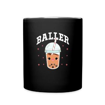 Thé à bulles - Mug uni - noir - Devant