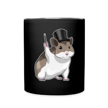 Hamster Wizard Wand - Full Colour Mug - black - Front