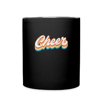 Cheerleader Cheerleading Sport Gymnastik Geschenk - Tasse einfarbig - Schwarz - Vorne