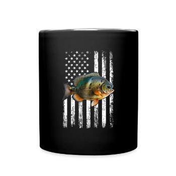 Drapeau américain Bluegill - Mug uni - noir - Devant