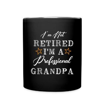 Rentner Sprüche & Geschenke Ruhestand - Tasse einfarbig - Schwarz - Vorne
