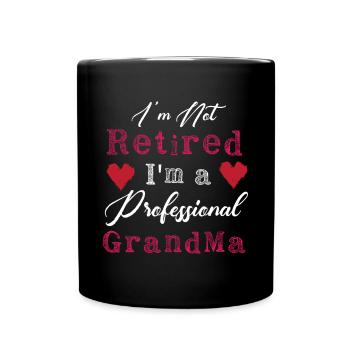 Rentner Sprüche & Geschenke Ruhestand - Tasse einfarbig - Schwarz - Vorne