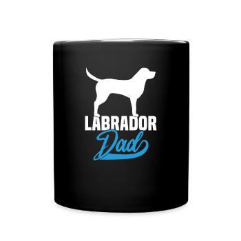 Labrador Dad - Tasse einfarbig - Schwarz - Vorne