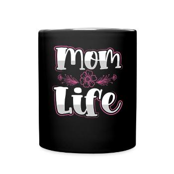 Maman Life - Mug uni - noir - Devant