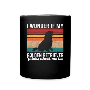 Golden Retriever Gifts - Full Colour Mug - black - Front