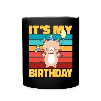 C’est mon design d’anniversaire pour la fête d’anniversaire - Mug uni - noir - Devant