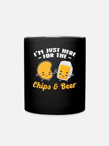 Chips Manger des collations Cadeau de bonbons - Mug uni - noir