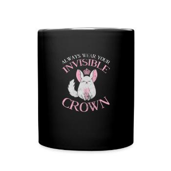 Chinchilla Nagetier Haustier Nager Geschenk - Tasse einfarbig - Schwarz - Vorne