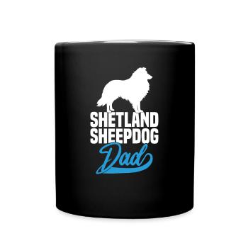 Shetland Sheepdog Sheltie Papa - Mug uni - noir - Devant