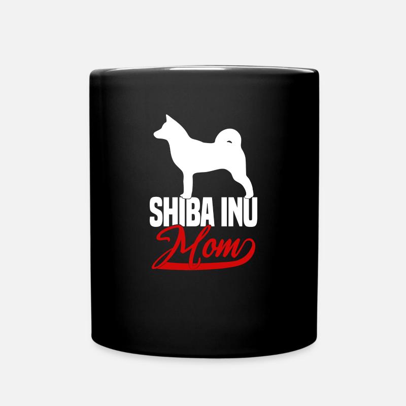 Shiba Inu Mom - Tasse einfarbig - Schwarz