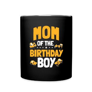 Mutter des Geburtstagskindes Bauarbeiterin Bday P - Tasse einfarbig - Schwarz - Vorne