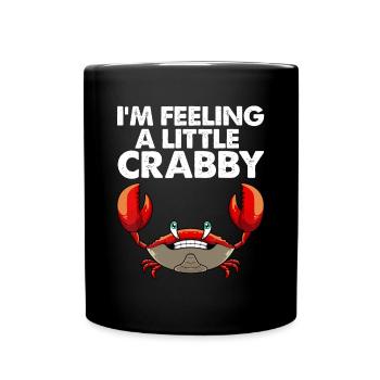 Lustige Krabben-Design für Männer Frauen Crabby Crabbing Cr - Tasse einfarbig - Schwarz - Vorne