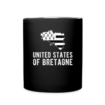 United States of Bretagne avec drapeau breton - Mug uni - noir - Devant