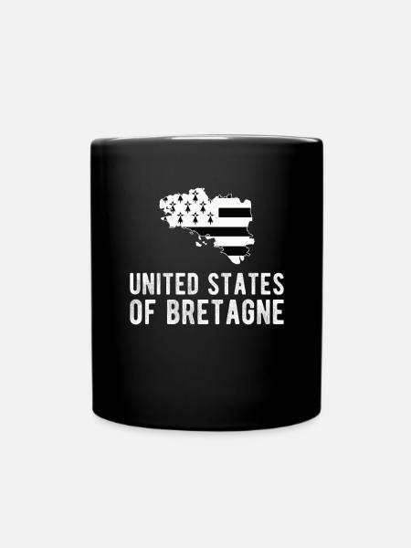 United States of Bretagne avec drapeau breton - Mug uni - noir