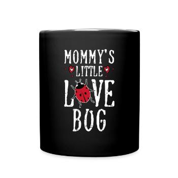 Mommys Little Valentinstag Geschenke für Kinder Cute L - Tasse einfarbig - Schwarz - Vorne