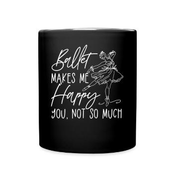 Ballet Dancer Dance Girl Ballerina - Full Colour Mug - black - Front