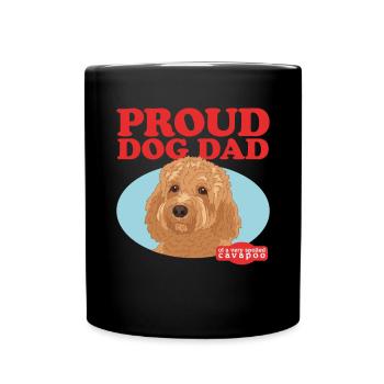Cavapoo Dad Hund Cavoodle Hundebesitzer Geschenk - Tasse einfarbig - Schwarz - Vorne