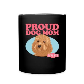 Cavapoo Mom Dog Cavoodle Dog Owner Gift - Full Colour Mug - black - Front