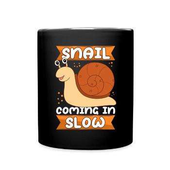 Escargot drôle d’escargots cadeau - Mug uni - noir - Devant