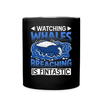 Whale Watching Whale Watching Whales Orca Blue Whale - Full Colour Mug - black - Front