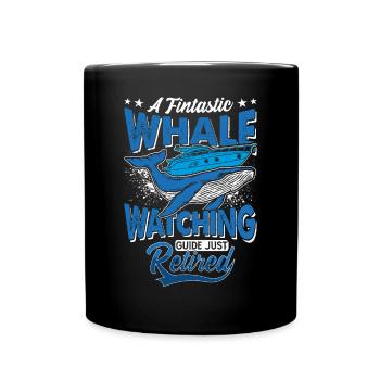 Observation des baleines Observation des baleines Orques Bleu Baleine - Mug uni - noir - Devant