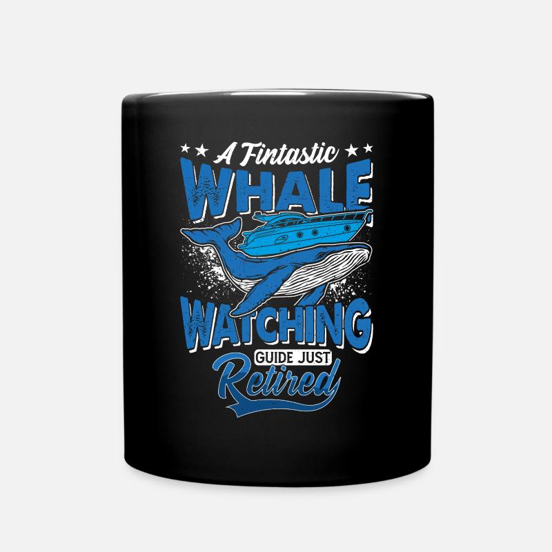 Observation des baleines Observation des baleines Orques Bleu Baleine - Mug uni - noir