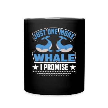Observation des baleines Observation des baleines Orques Bleu Baleine - Mug uni - noir - Devant