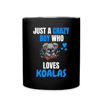 Crazy Boy Australie Animal Gift Koala - Mug uni - noir - Devant