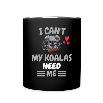 Je ne peux pas Australie Animal Gift Koala - Mug uni - noir - Devant