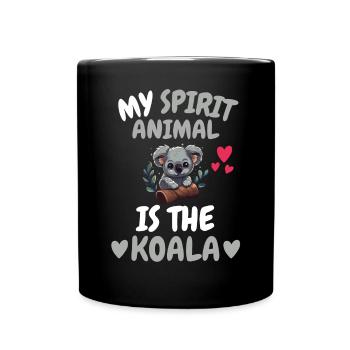 Mein spirituelles Tier Geschenk Australien Koala - Tasse einfarbig - Schwarz - Vorne