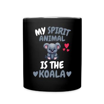 Mein spirituelles Tier Geschenk Australien Koala - Tasse einfarbig - Schwarz - Vorne