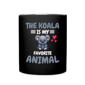 Animal préféré Australie Animal Gift Zoo Koala - Mug uni - noir - Devant