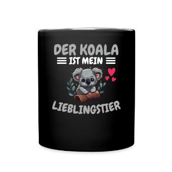 Lieblingstier Zoo Tier Geschenk Australien Koala - Tasse einfarbig - Schwarz - Vorne