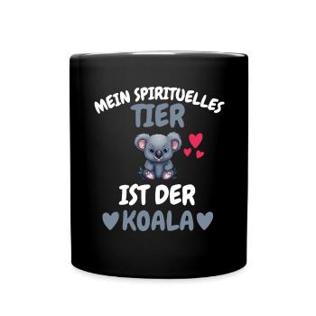 Zoo Tier Mein spirituelles Tier ist der Koala - Tasse einfarbig - Schwarz - Vorne