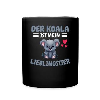 Lieblingstier Zoo Tier Geschenk Australien Koala - Tasse einfarbig - Schwarz - Vorne
