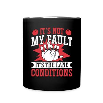 Conception de rechange de bowling - Mug uni - noir - Devant
