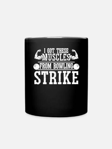 I got these Muscles from Bowling Strike - Tasse einfarbig - Schwarz
