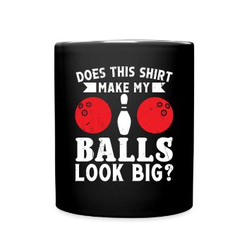Bowling Balls - Funny Bowler - Tasse einfarbig - Schwarz - Vorne