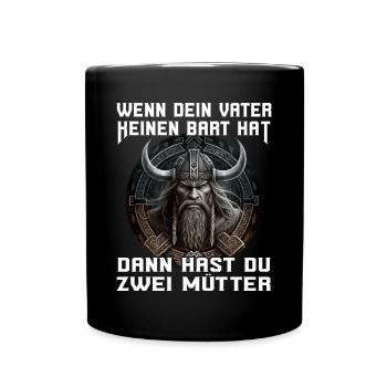 Wikinger Nordmänner Spruch Geschenk - Tasse einfarbig - Schwarz - Vorne